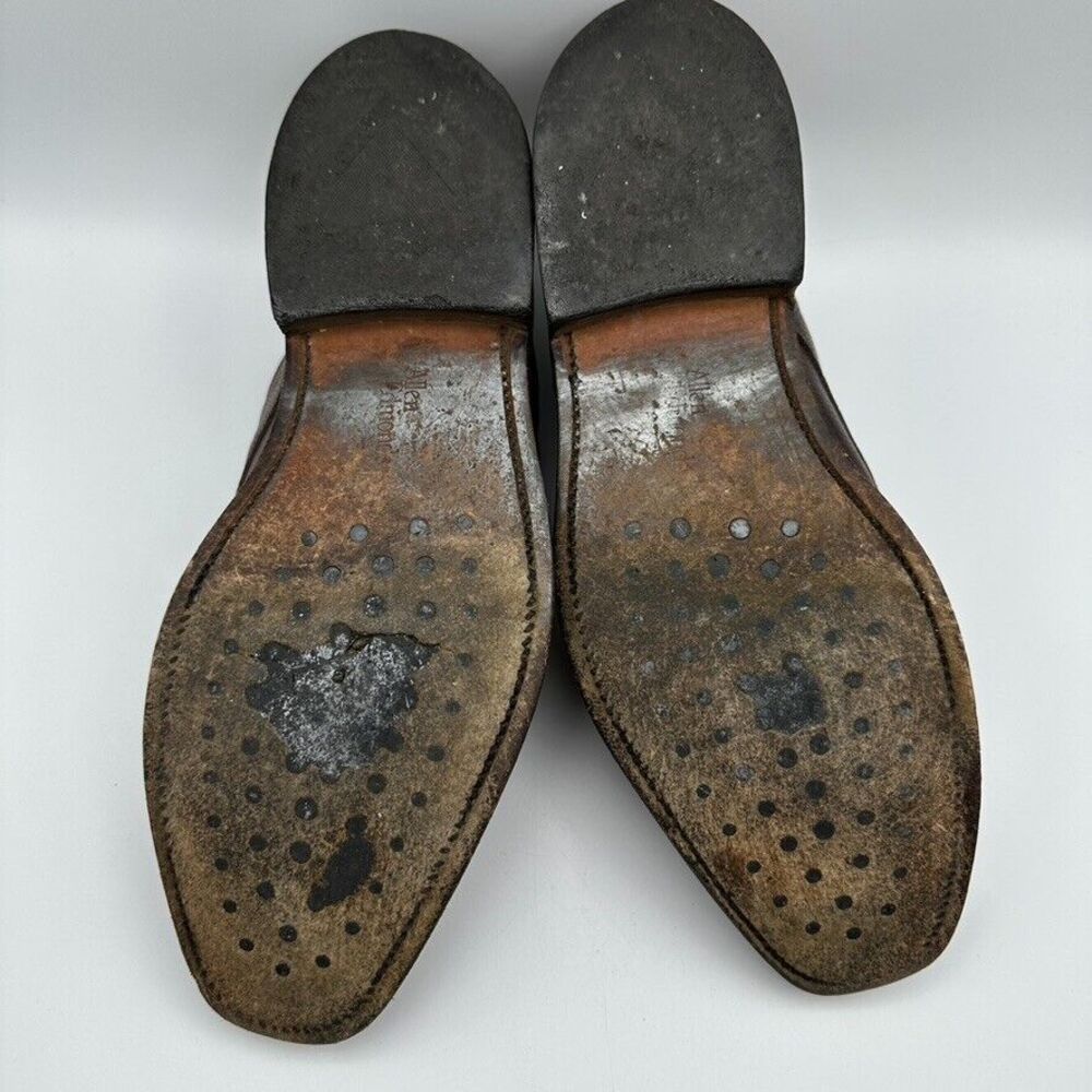 Allen Edmonds "Jackson"‎ Walnut Brown Leather Moc Toe Oxford Men's Size 8.5 - Picture 8 of 14